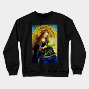 Our Lady Queen of Heaven Catholic Virgin Mary Crowning Virgen Maria 101 Crewneck Sweatshirt